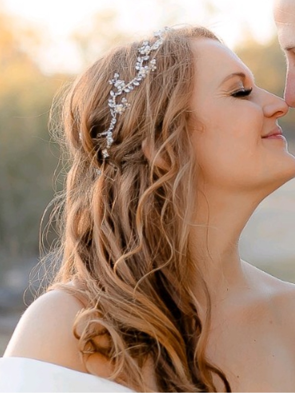 Bridal Pearl and Crystal-beaded Hair Piece